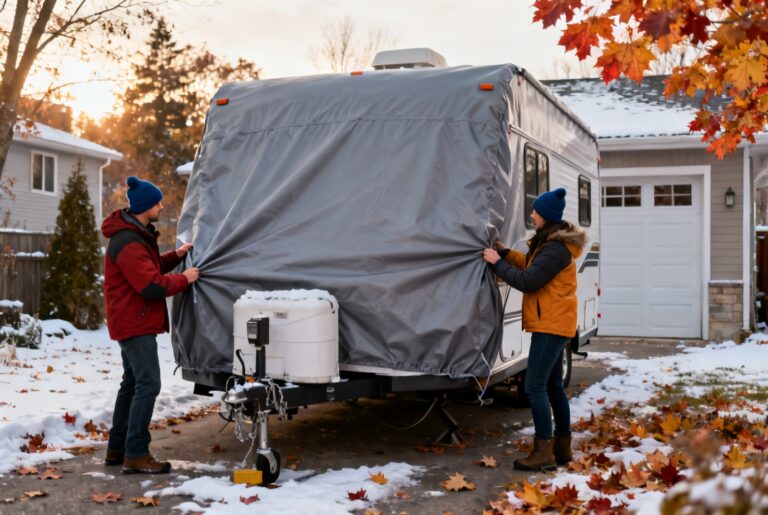 Remisage hivernal du VR : 21 étapes essentielles 2026-2027 — campingcaravaning.ca