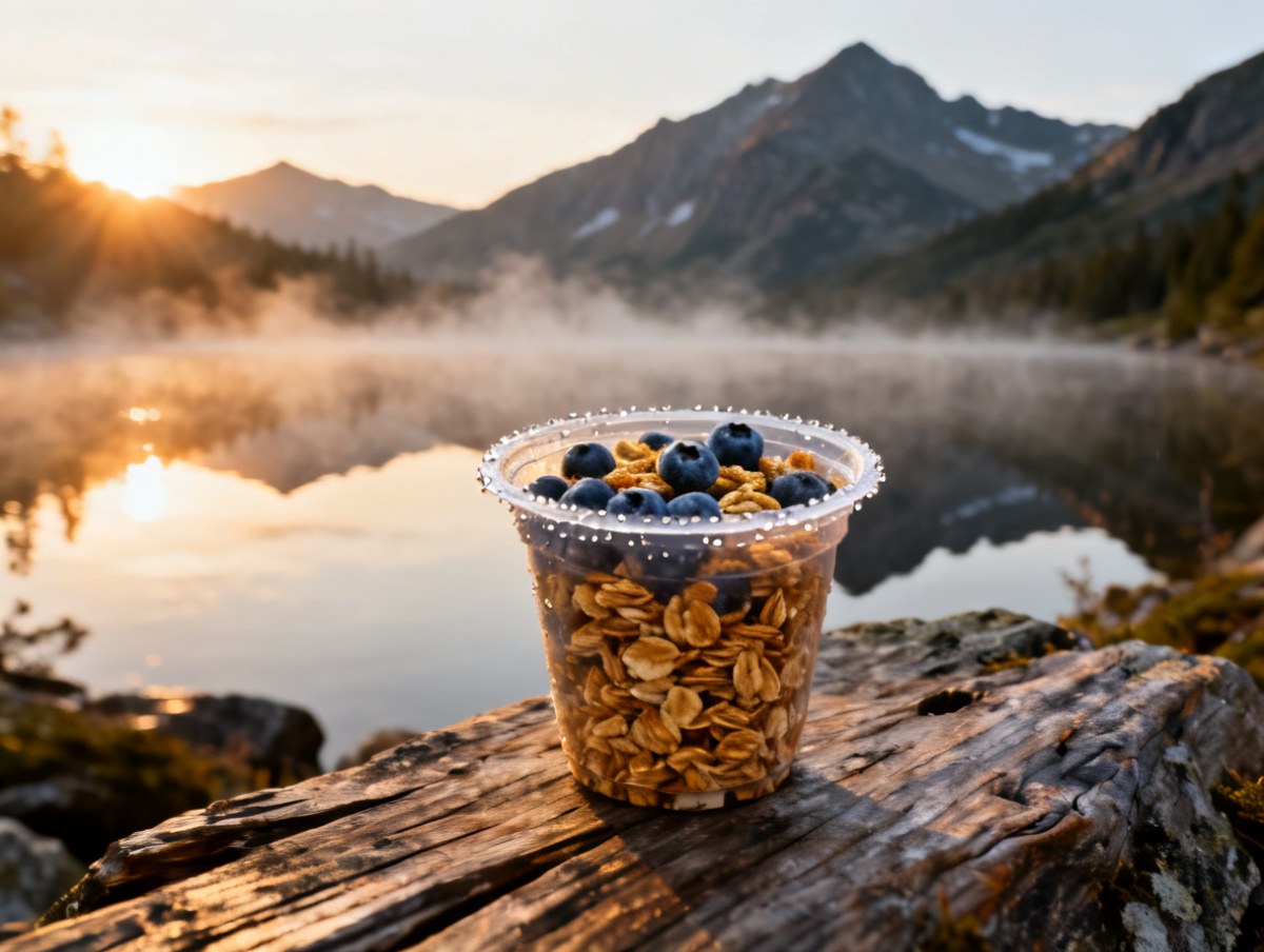 Granola with Milk & Blueberries — Mountain House