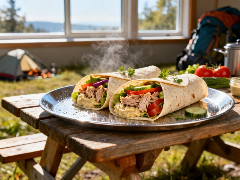 Wraps protéinés sentier sans cuisson