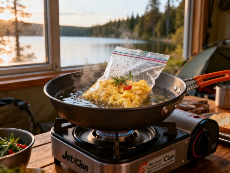 Œufs brouillés en sac Ziploc — campingcaravaning.ca