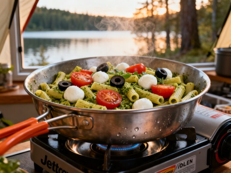 Salade de pâtes pesto express — campingcaravaning.ca