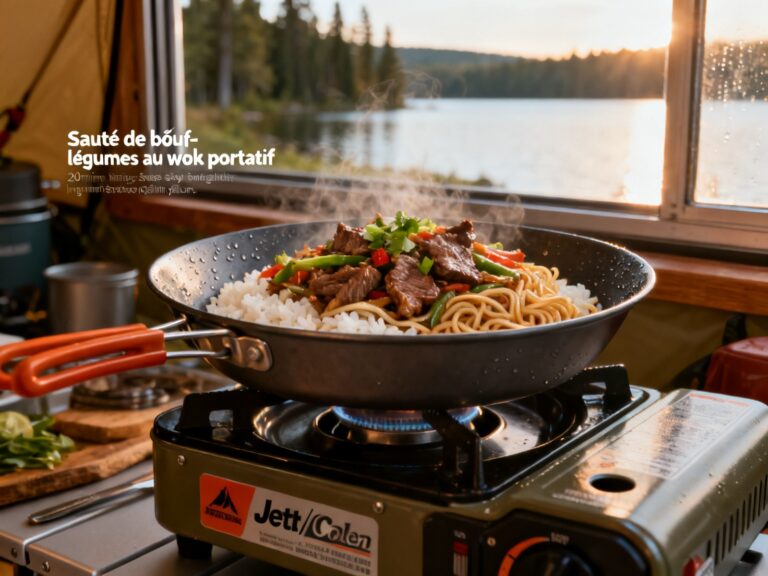 Sauté de bœuf-légumes au wok portatif — campingcaravaning.ca