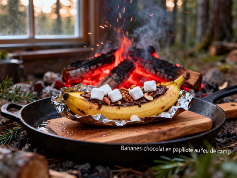 Bananes-chocolat en papillote au feu de camp — campingcaravaning.ca