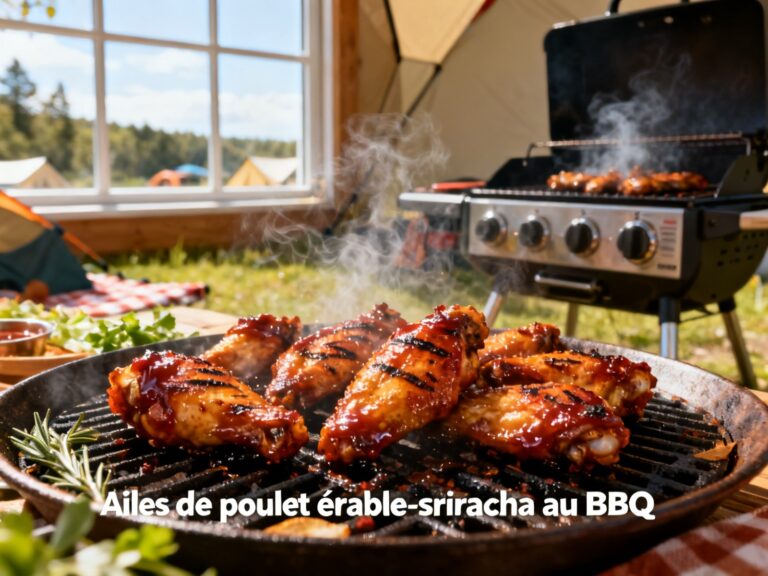 Ailes de poulet érable-sriracha au BBQ — campingcaravaning.ca