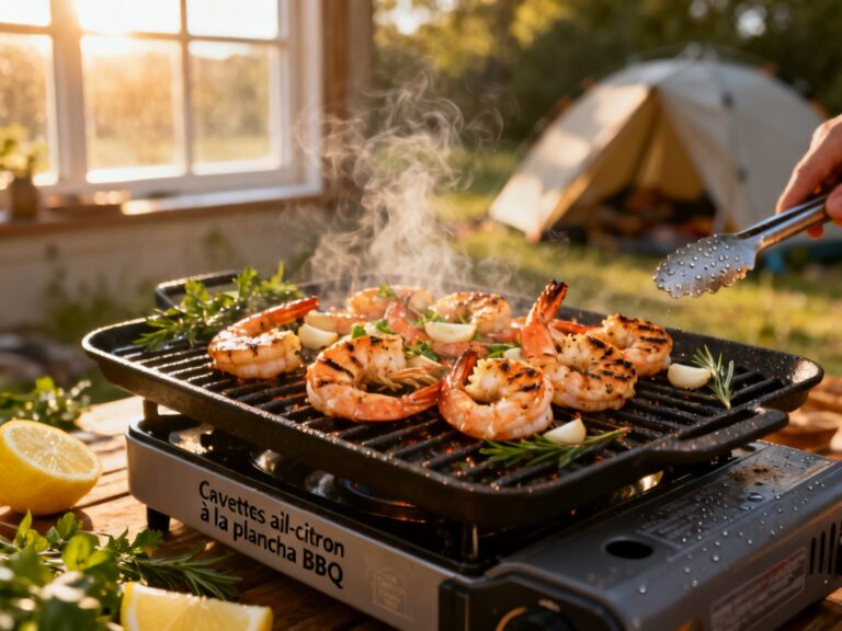 Crevettes ail-citron à la plancha BBQ — campingcaravaning.ca