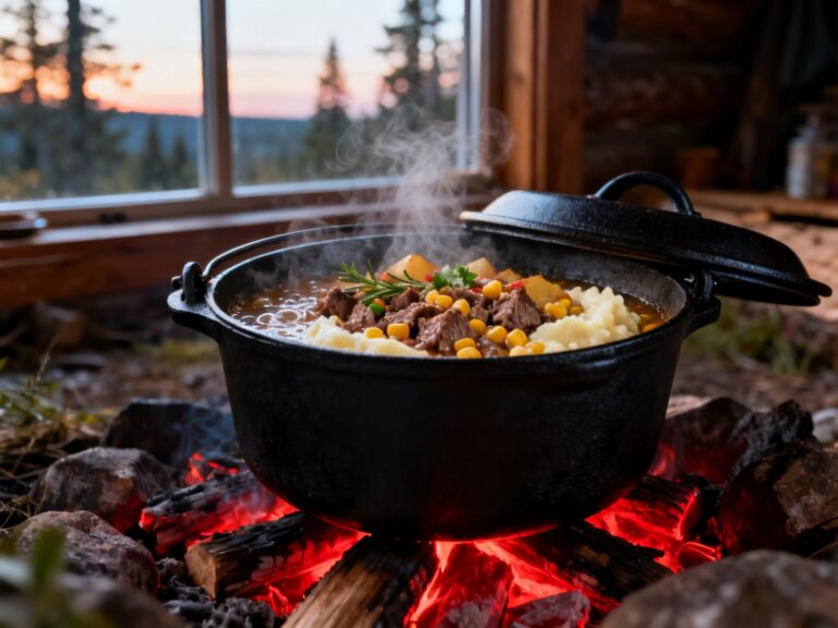 Pâté chinois traditionnel au Dutch oven — campingcaravaning.ca