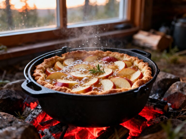 Tarte aux pommes Dutch oven — campingcaravaning.ca