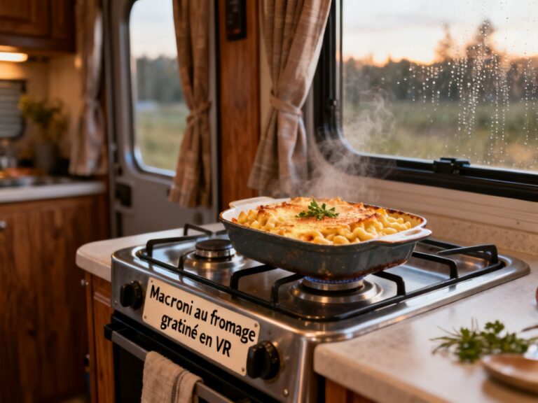 Macaroni au fromage gratiné en VR — campingcaravaning.ca