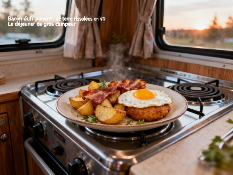 Bacon-œufs-pommes de terre rissolées en VR — campingcaravaning.ca