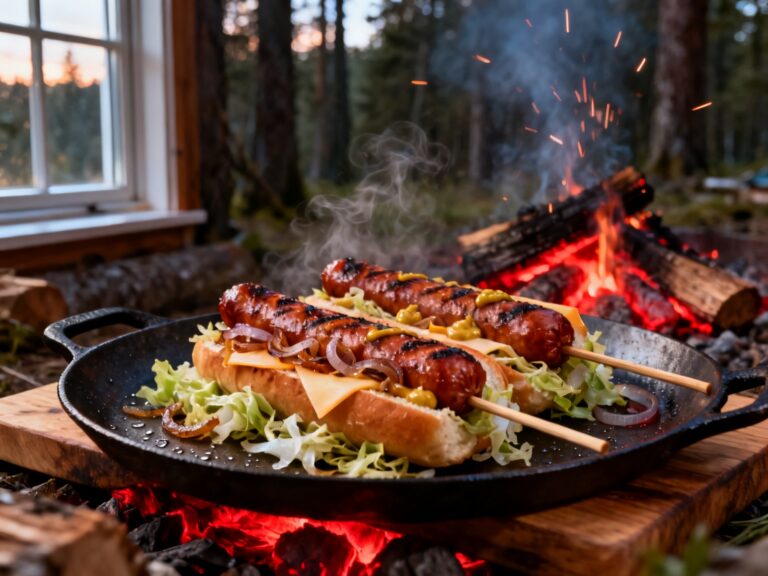 Hot-dogs gourmets au feu de camp — campingcaravaning.ca
