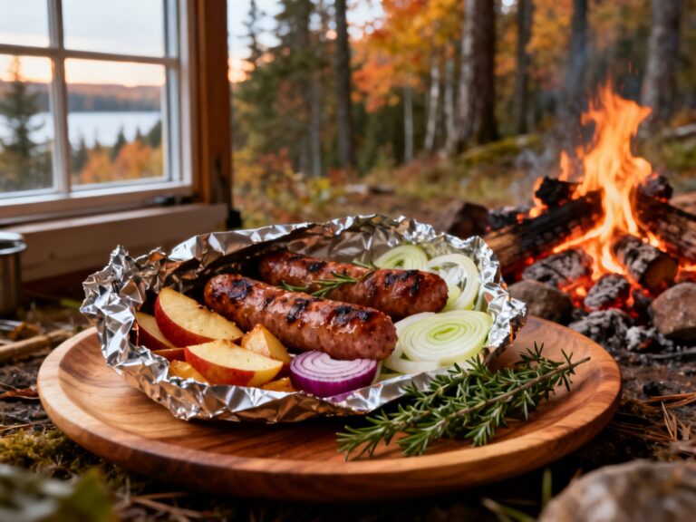 Saucisses italiennes pommes-fenouil en papillote au feu de camp — recette campingcaravaning.ca