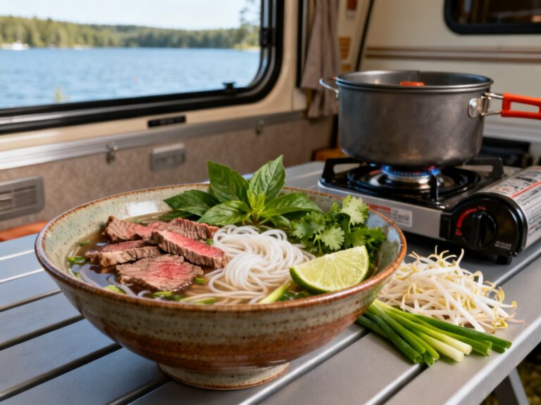 Soupe vietnamienne pho minute au réchaud — recette campingcaravaning.ca