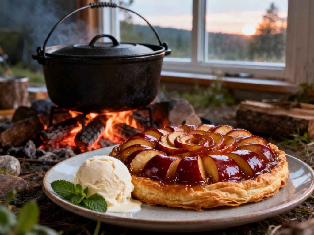 Tarte tatin aux pommes au Dutch oven