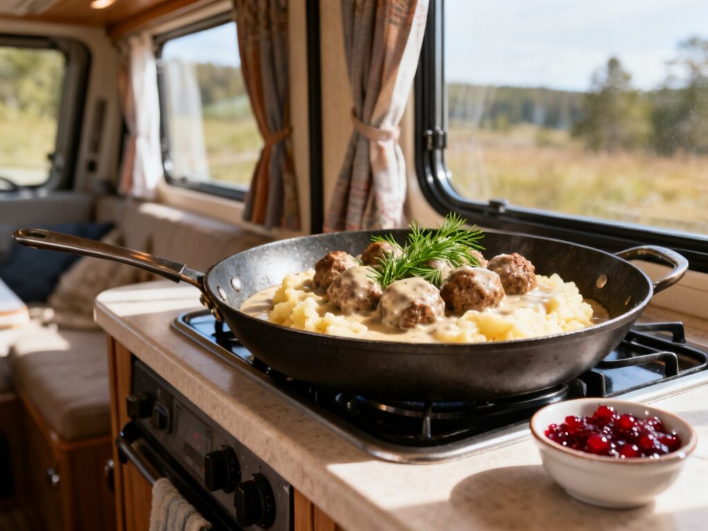 Boulettes suédoises sauce crème en VR