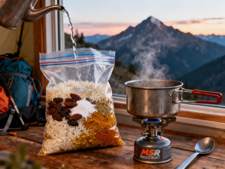 Curry indien trek coco-raisins en sac (no-cook bag) — campingcaravaning.ca