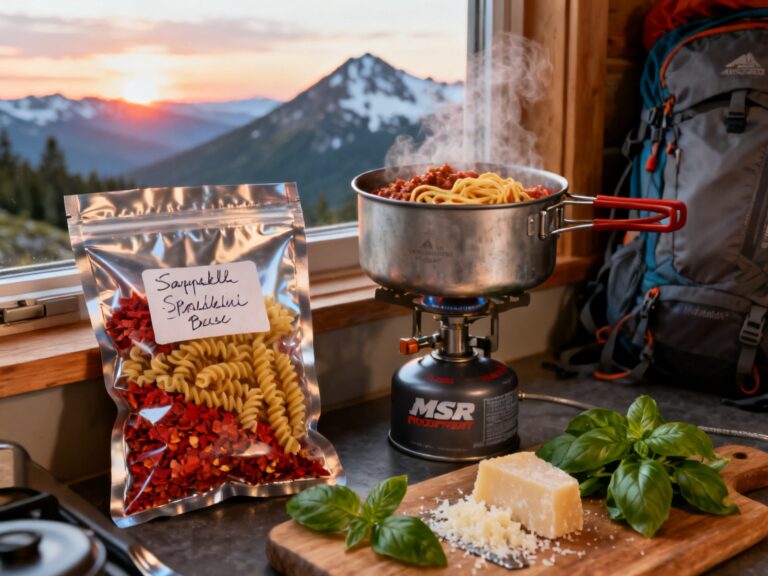Spaghetti bolognaise lyophilisé maison pour trek — campingcaravaning.ca