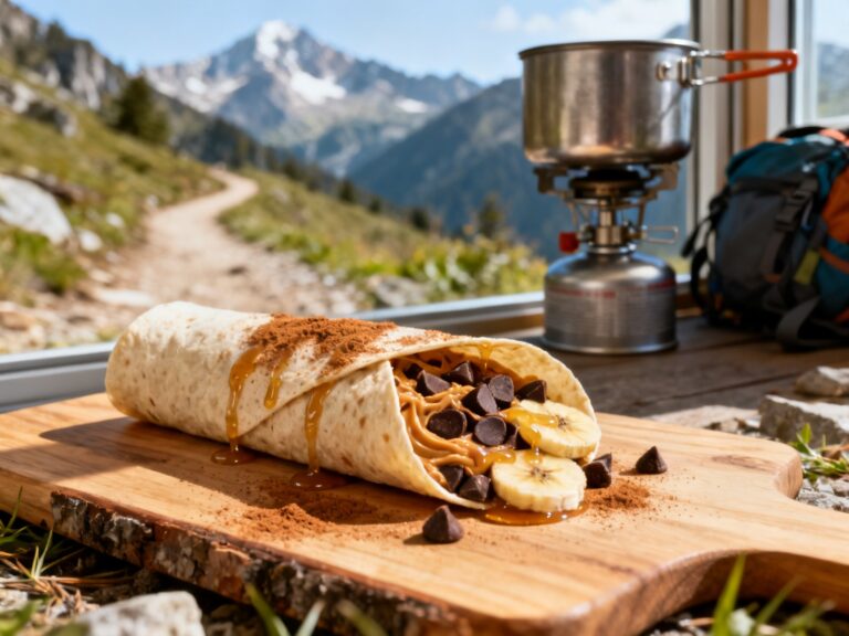 Wraps beurre d'arachide-banane — la recette essentielle des trekkeurs — campingcaravaning.ca