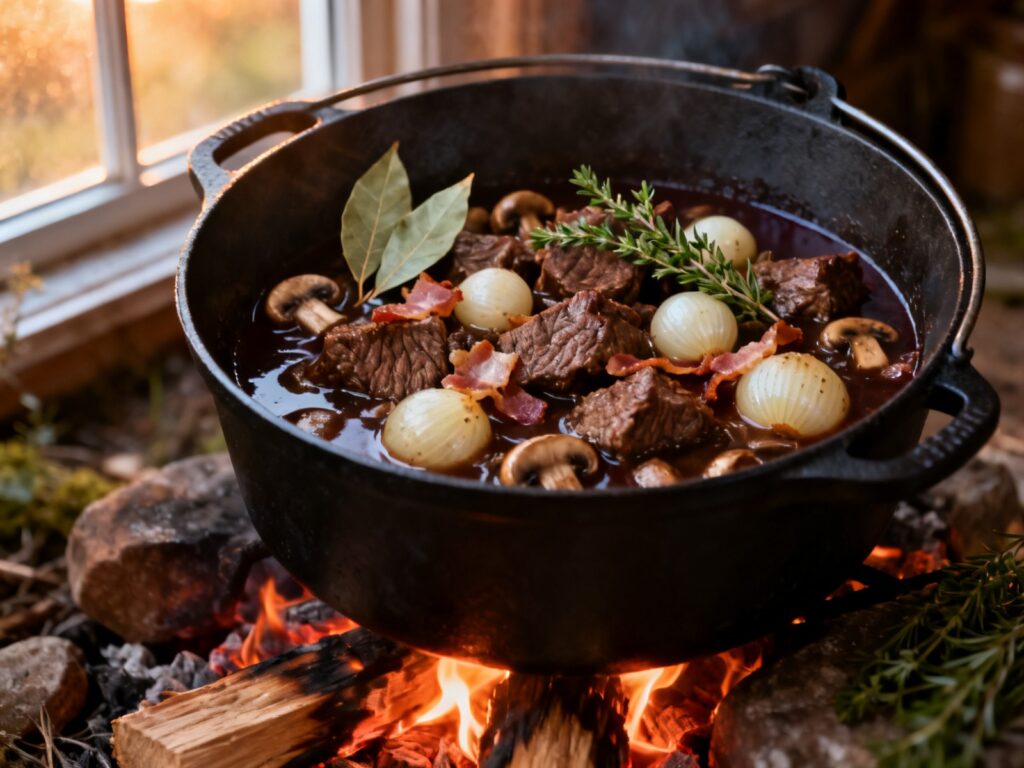 Bœuf bourguignon classique au Dutch oven