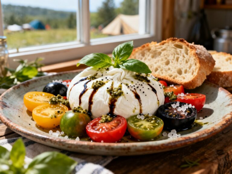 Burrata-tomates anciennes au pesto — INCONTOURNABLE entrée d'experts depuis 2001 — campingcaravaning.ca