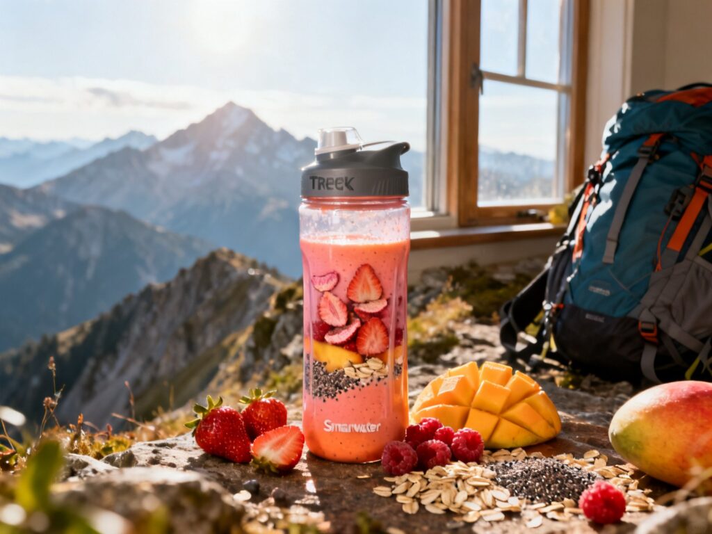 Smoothie aux fruits shake-and-pour (recette trek)