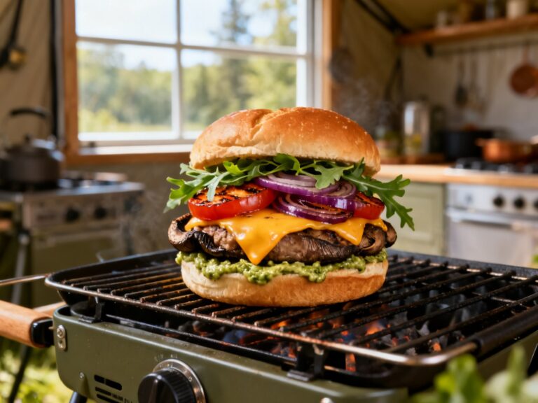 Burger portobello végétarien au BBQ — MEILLEURE option végé d'experts depuis 2001 — campingcaravaning.ca