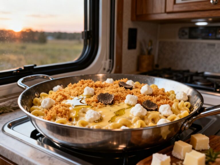 Mac and cheese à la truffe en VR — INCONTOURNABLE recette d'experts depuis 2001 — campingcaravaning.ca