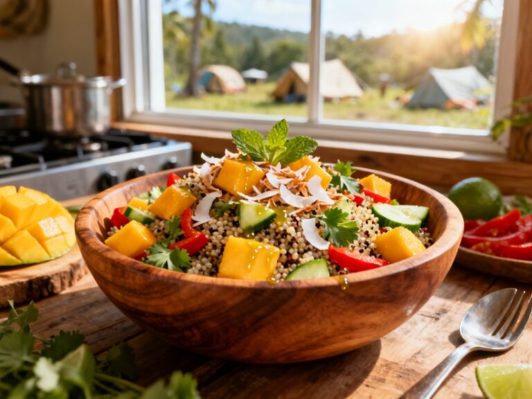 Salade quinoa-mangue-noix de coco — recette d'EXPERTS depuis 2001 — campingcaravaning.ca