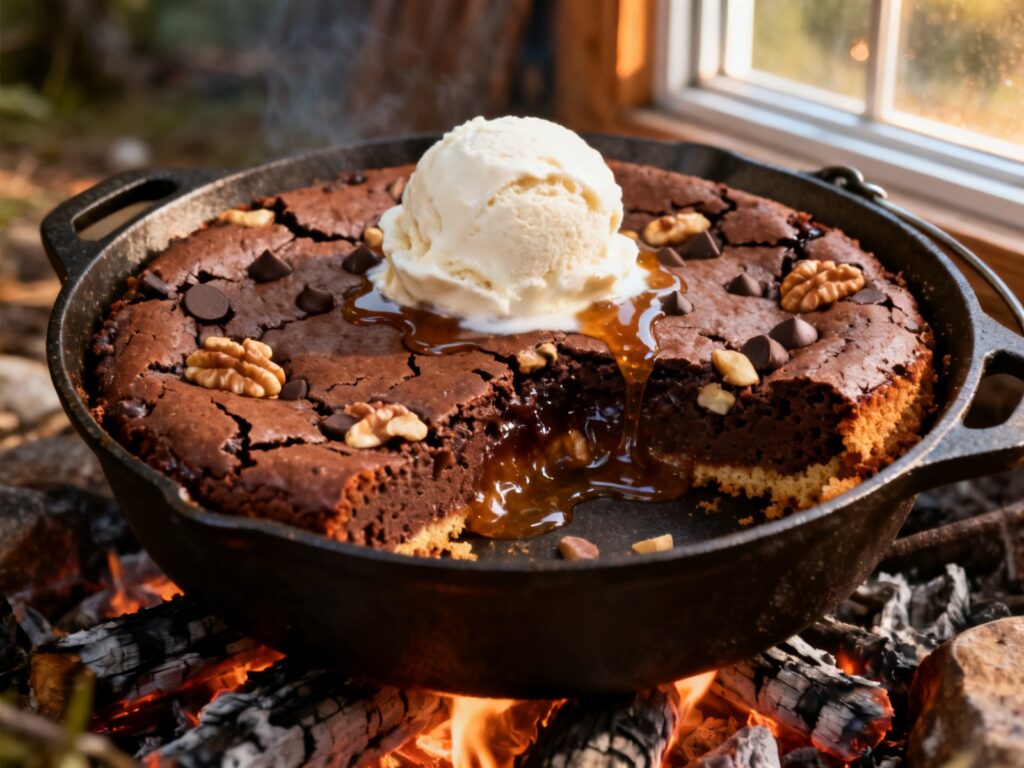 Brownie chocolat-érable au Dutch oven