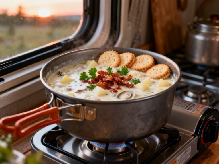 Chowder de palourdes Nouvelle-Angleterre au réchaud — INCONTOURNABLE d'experts depuis 2001 — campingcaravaning.ca