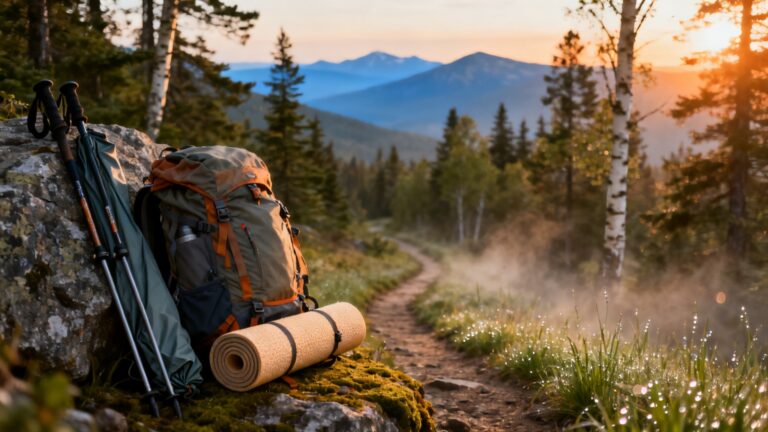 Sac à dos ultraléger et tarp pour un trek de 3 jours en autonomie au Québec